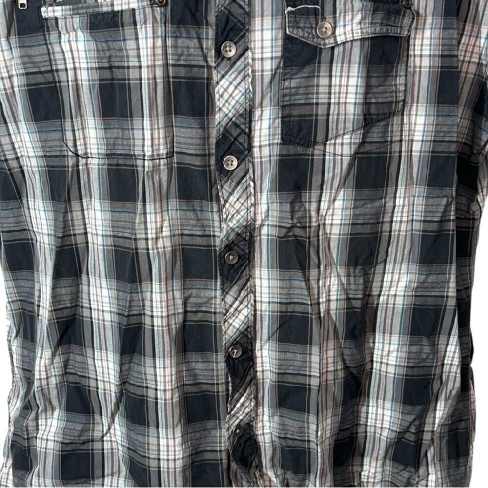 Marc Ecko Deadly Threads Plaid Button-Up Shirt Xx… - image 4